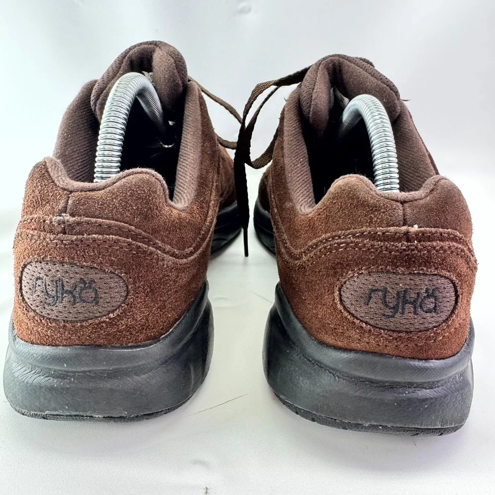 Ryka Kelly Ripa Sneakers Women Size 11 Brown Suede Comfort Lace Up Walking Shoes